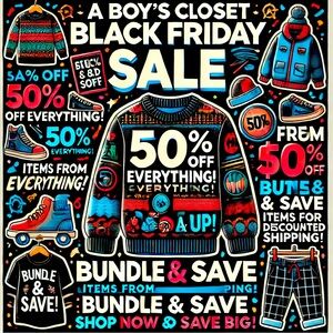 🎉 A Boy’s Closet Black Friday Sale – 50% OFF EVERYTHING! 🎉